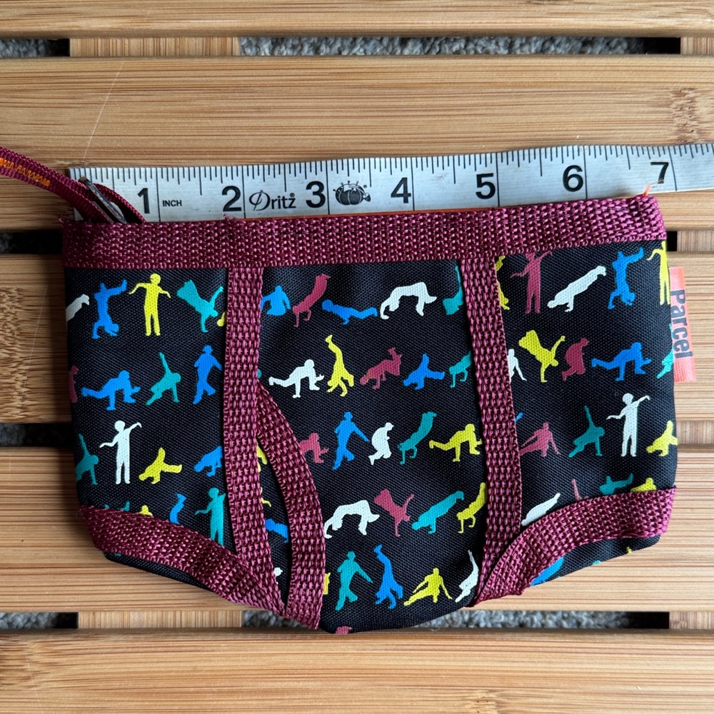 Cute vintage breakdancing mini makeup bag